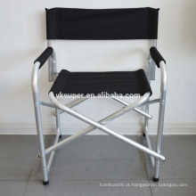 Cadeira de praia dobrável com apoio de braços, cadeira de acampamento, cadeira de diretor